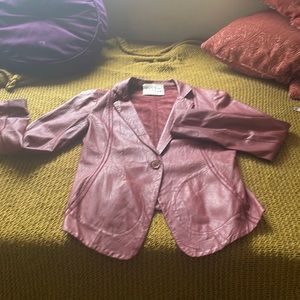 Anthropologie Illia 4 Oxblood Red Leather Jacket